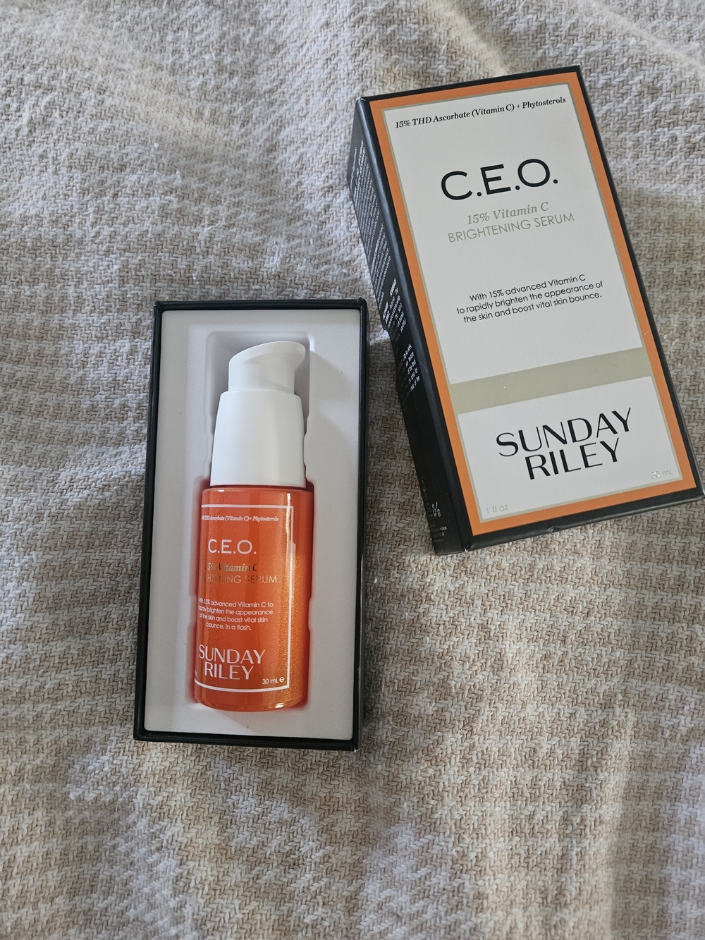 Sunday Riley Bright Orange C.E.O. 15% Vitamin C Brightening Serum Bottle...NW.